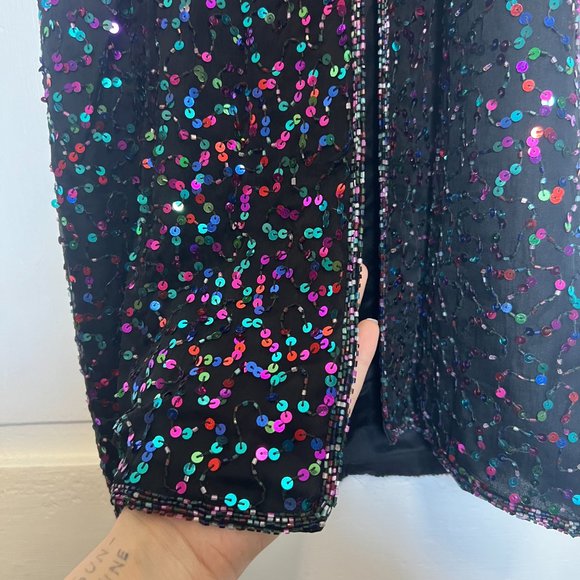 Vintage Sequined and Beaded Dress - Picture 5 of 6